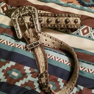 Womens western bling belt sz medium